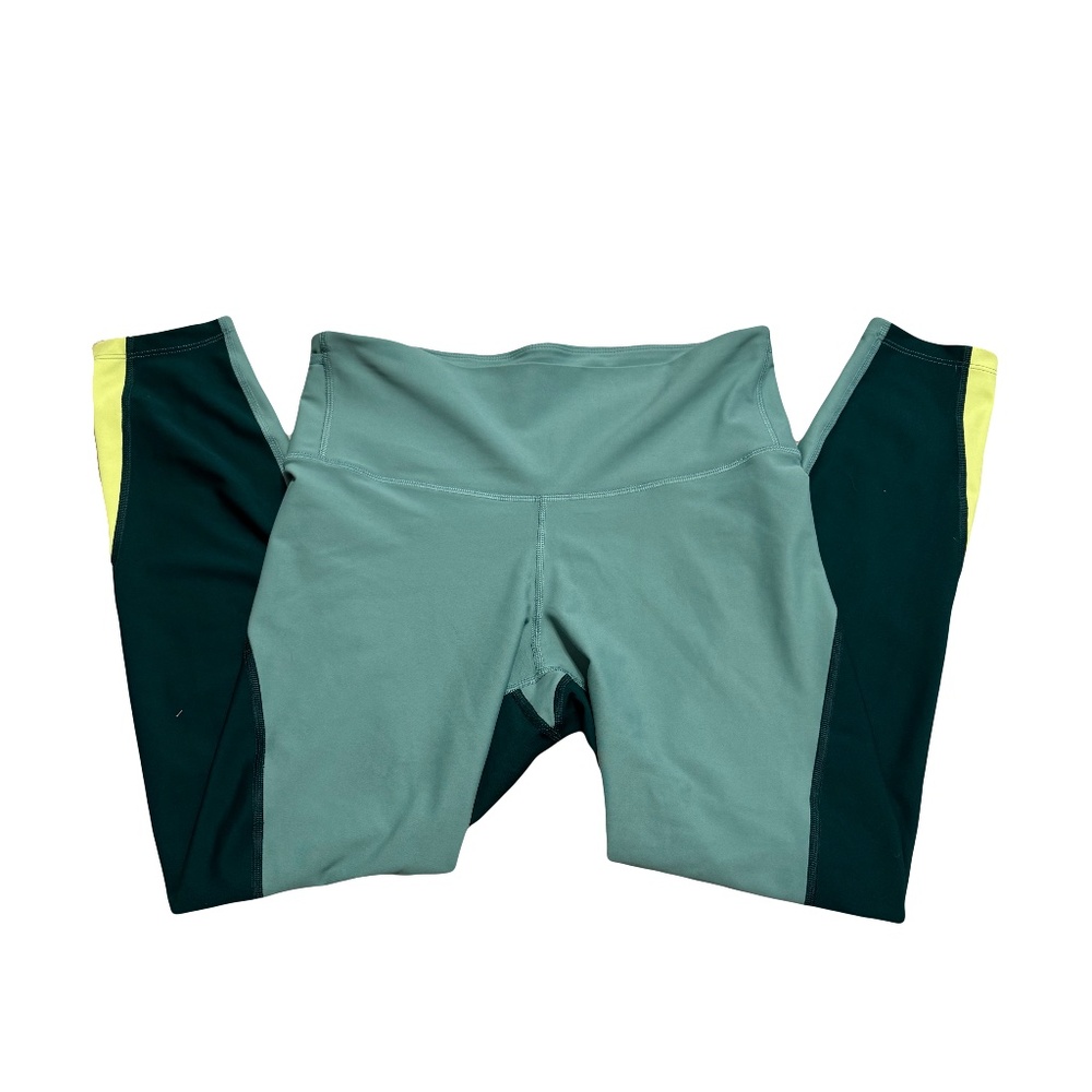 Old Navy Women's Active Powersoft High-Rise Leggings Neon Green Multicolor Large